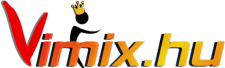 Vimix.hu felirat. Áttecő háttérrel. Roppant kicsi. Tömöritett kép.